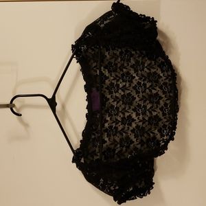 Tripp NYC black short sleeved lace shrug-SZ: L/XL